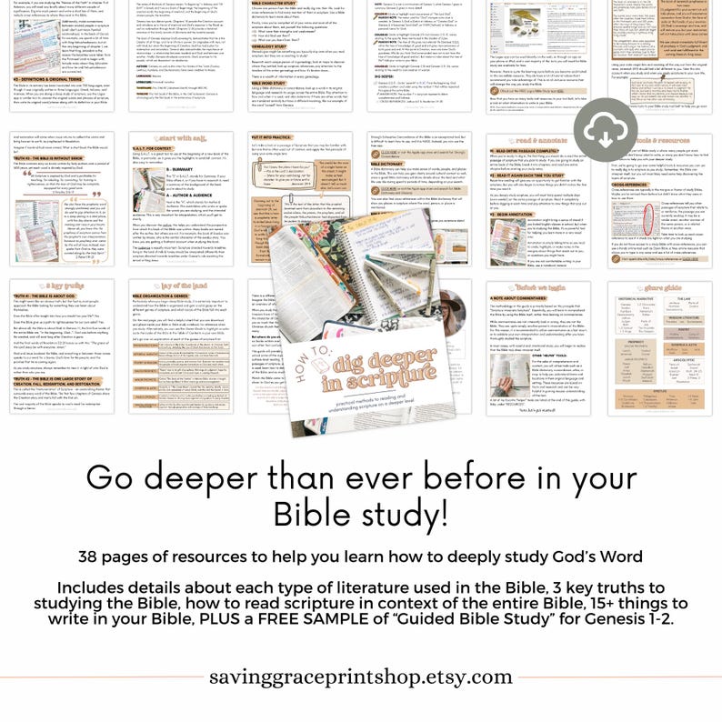 Bible Study Guide: Scripture Study Tips & Tools (digital Download) - Etsy