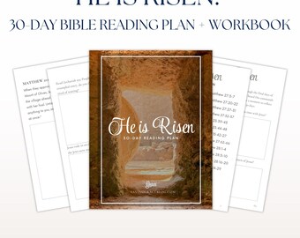He Is Risen: 30-Day Easter Bible Reading Plan (PDF Digital Download)
