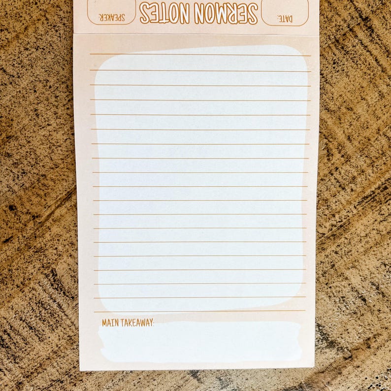 Boho Sermon Notes Notepad: 5x7 Double-Sided Christian Stationary image 10