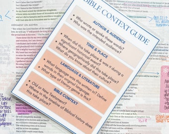 Bible Context Study Guide Insert (Digital Download)
