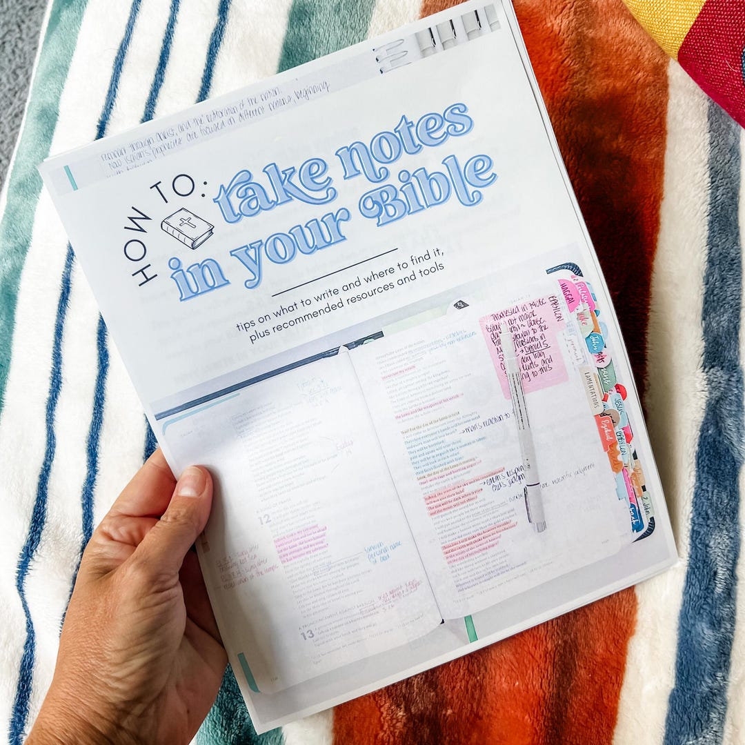 Bible Study Guide Notes Printed Bible Study Guide: How to Take Notes in Your Bible - Etsy