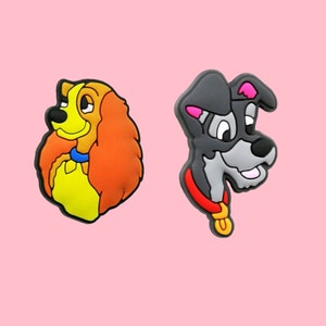 Disney Lady and the Tramp Croc Charms Jibbitz Set for Clogs: Embrace Playful Magic with Disney-Inspired Shoe Accessories |Lady and the Tramp