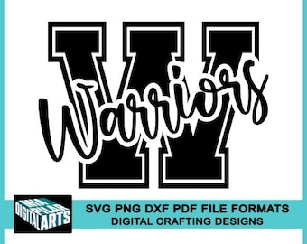 Warriors t-shirt svg,svg dxf pdf png files,Cricut,Silhouette,Warriors school spirit svg,Warriors cheerleading svg,Warriors cutting file svg