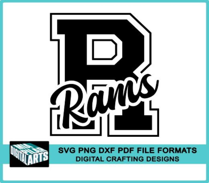 Rams Svg,svg Dxf Pdf Png,cricut,silhouette,rams School Spirit Svg,rams ...