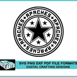 Apaches t-shirt svg,svg dxf pdf png files,Cricut cut file,Silhouette,Apaches school spirit svg,Apaches cheerleading svg,Apaches cut file