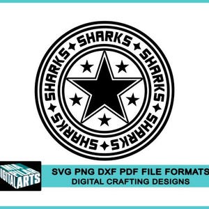 Sharks t-shirt svg,svg dxf pdf png files,Cricut cut file,Silhouette,Sharks silh svg,Sports Sharks design,Sharks cutting file,Sharks tee svg