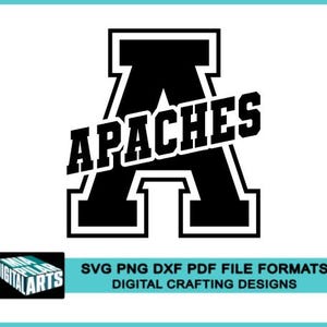 Apachen t-shirt svg,svg dxf pdf png-Dateien, Cricut, Silhouette, Apachen Schulgeist svg, Apachen Cheerleader svg, Apachenschnitt, Apachen-Logo