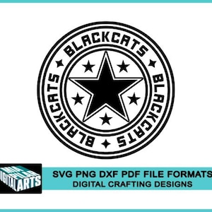 Blackcats svg,svg dxf pdf png files,Cricut cut file,Silhouette,Blackcats school spirit svg,Blackcats cheerleading svg,Blackcat pride svg