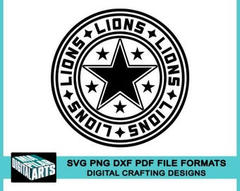 Lions svg,svg dxf pdf png files,Cricut,Silhouette,Lions school spirit svg,Lions cheerleading svg,Lion pride svg,Lions logo