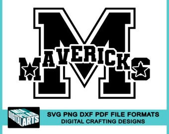 Mavericks svg,svg dxf pdf png files,Cricut cut files,Silhouette,Mavericks school spirit svg,Mavericks cheerleading svg,Maverick pride