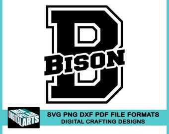 Bison t-shirt svg,svg dxf pdf png files,Cricut cut file,Silhouette,Bison football svg,Bison school spirit svg,Bison logo svg,Bison pride svg