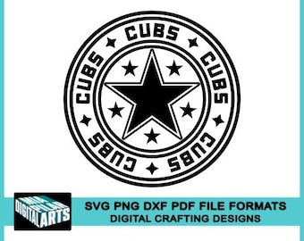 Koszulka Cubs svg, pliki svg dxf pdf png, pliki do cięcia Cricut, sylwetka, duch szkolny Cubs svg, cheerleading Cubs svg, plik do cięcia Cubs, duma Cubs svg