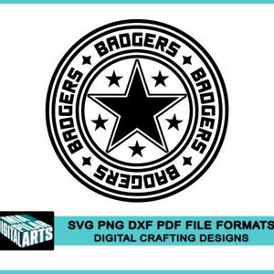 Badgers t-shirt svg,svg dxf pdf png files,Cricut,Silhouette,Badgers school spirit svg,Badgers cheerleading svg,Badgers cut file,Badgers logo