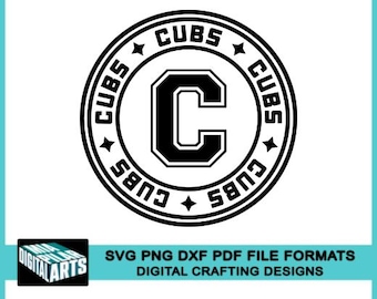 Koszulka Cubs w formacie SVG, pliki SVG DXF PDF PNG, plik do cięcia Cricut, sylwetka, duch szkolny Cubs w formacie SVG, cheerleading Cubs w formacie SVG, plik do cięcia Cubs, sporty Cubs w formacie SVG