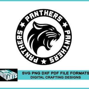 Panthers t-shirt svg,svg dxf pdf png files,Cut files,Cricut cut files,Silhouette,Panthers school spirit svg,Panthers cheerleading svg,logo