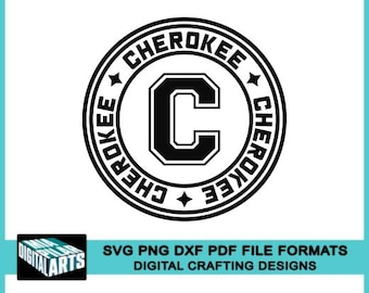 Cherokee T-Shirt svg,svg dxf pdf png Dateien, Cricut geschnitten Datei, Silhouette, Cherokee Schule Geist svg, Cherokee Cheerleader svg, Cherokee cut Datei