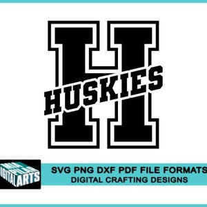 Huskies t-shirt svg,svg dxf pdf png files,Cricut,Silhouette,Huskies school spirit svg,Huskies cheerleading svg,Huskies cut file,Huskies logo