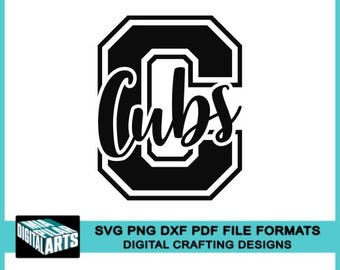 Koszulka Cubs svg, pliki svg dxf pdf png, plik do cięcia Cricut, sylwetka, duch szkolny Cubs svg, cheerleading Cubs svg, plik do cięcia Cubs, sport Cubs svg
