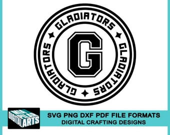Camiseta de gladiadores svg, archivos svg dxf pdf png, Cricut, silueta, espíritu escolar de gladiadores svg, porristas de gladiadores svg, orgullo de gladiadores svg