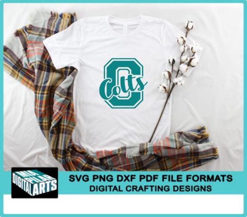 Colts Design Svg ,svg Dxf Pdf Png Files,cricut,silhouette,colts School ...