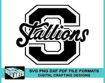 Stallions t-shirt svg,svg dxf pdf png files,Cut files,Cricut cut files,Silhouette cut file,sports Stallions svg,Stallions silhouette