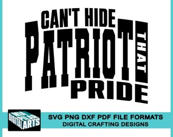 Impossible de cacher la fierté-patriotes t-shirt svg, fichiers svg dxf pdf png, fichiers de coupe Cricut, silhouette, esprit école patriotes svg, svg pom-pom girl patriotes