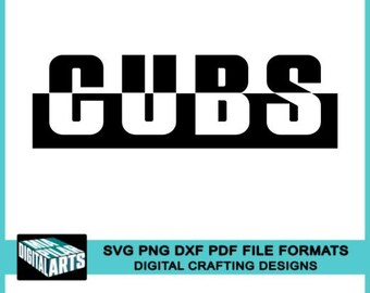 Pliki Cubs SVG, pliki SVG DXF PDF PNG, pliki Cricut Cut, maskotka, duch szkoły, cheerleading, sport