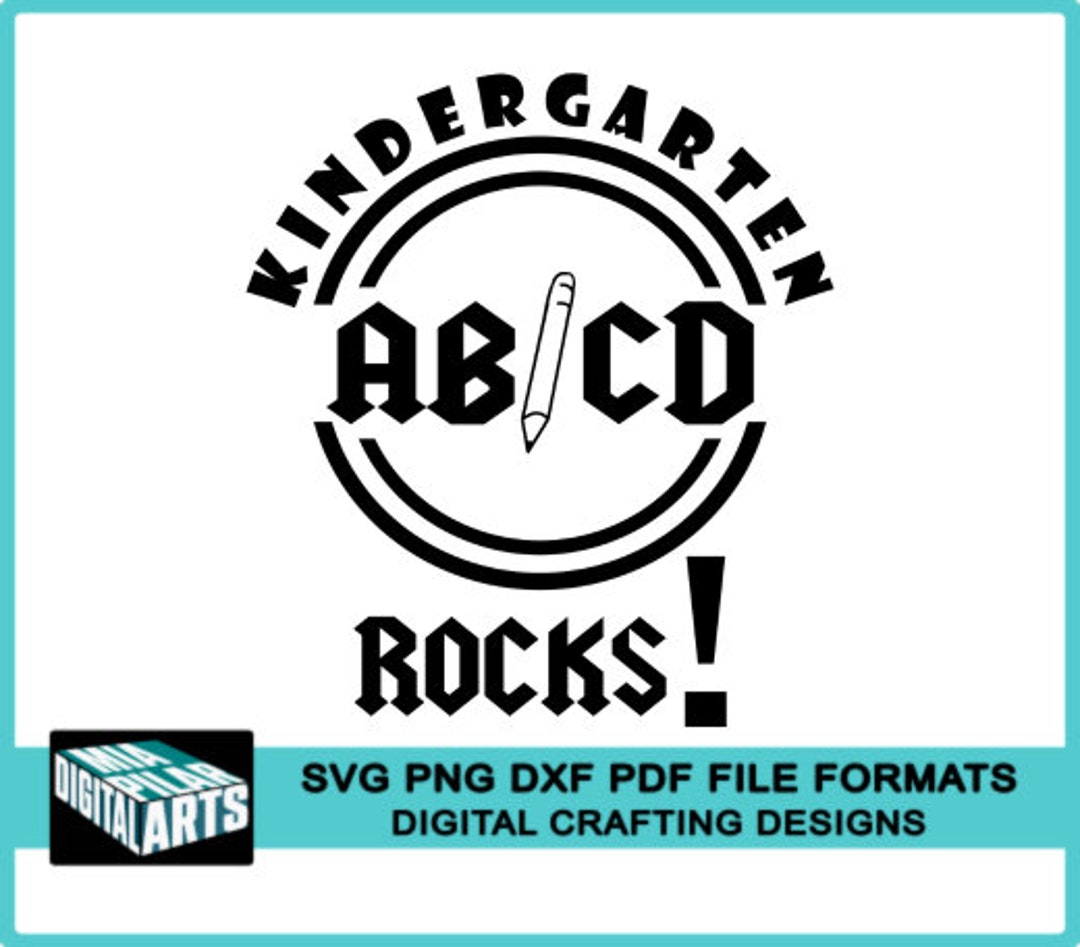 Kindergarten Rocks Svg, Svg Dxf Pdf Png Files,cricut Cut File ...