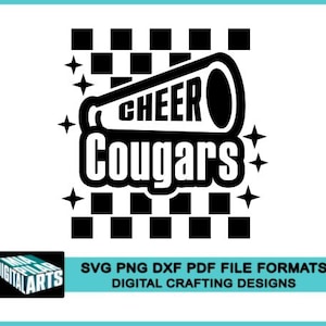 Cougars t-shirt svg,svg dxf pdf png file,Cricut,Silhouette,Cougars school spirit svg,Cougars cheerleading svg,Cougars cut file,Cougars cheer