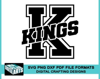Kings t-shirt svg,svg dxf pdf png files,Cricut cut file,Silhouette,Kings school spirit svg,Kings cheerleading svg,Kings sports,Kings logo