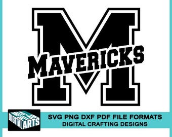 Mavericks svg,svg dxf pdf png files,Cricut cut file,Silhouette,Mavericks school spirit svg,Mavericks cheerleading svg,Maverick pride svg,png