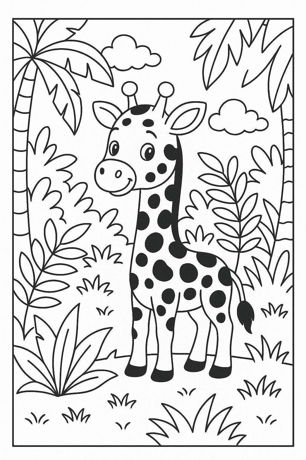 My Jungle Animals Coloring Book for Kids | Printable PDF Activity Book ...
