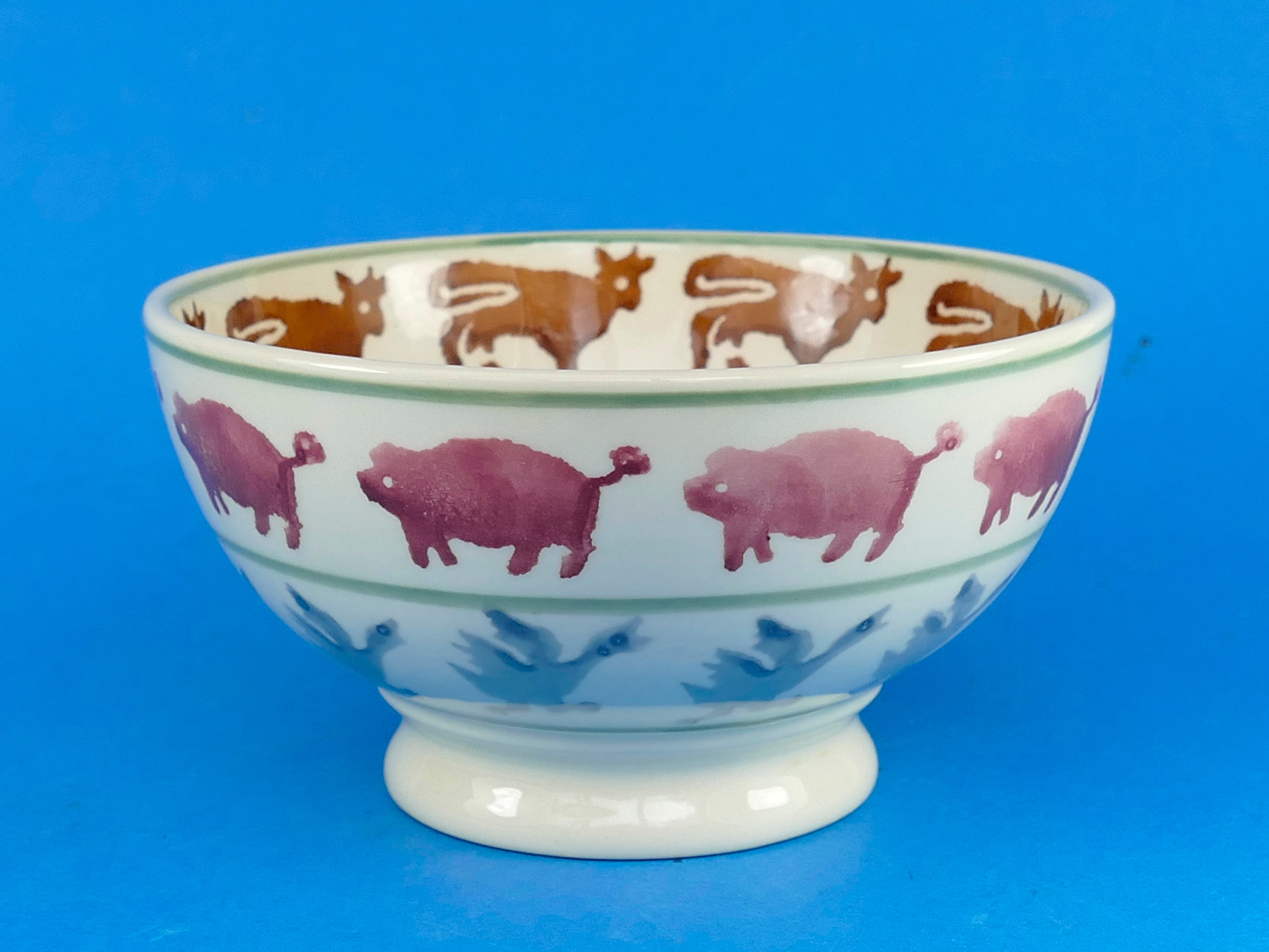 Emma Bridgewater Pottery BOWL Sponge Ware FARMYARD ANIMALS Date