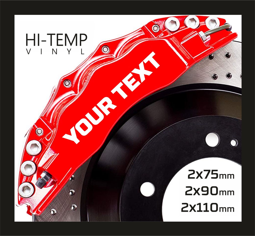 Brake Calipers Decals Stickers Your Text Set of 6 Etsy