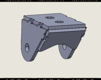 May include: A gray metal bracket with a curved shape and three holes. The bracket is designed for mounting or attaching objects.