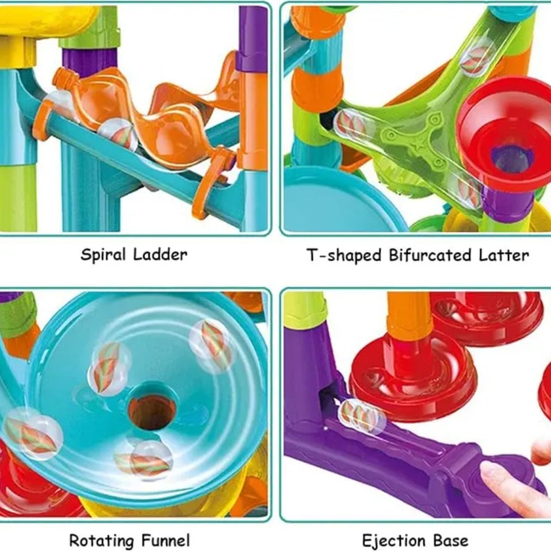Marble Run Pipeline Toy Set, Construction Building Blocks Set