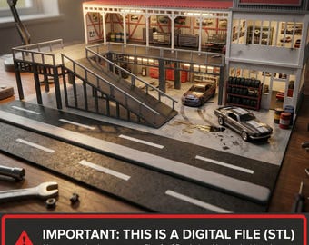Diorama de sala de exposición Mega 1/64 - Garaje RC de Hot Wheels - Modelo STL 3D