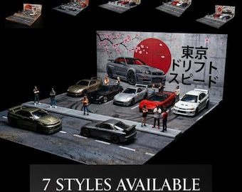 ☆ 1/64 Creative Garage X - Ⅰ　　　　　【1点物】 Tokyo Street JDM Diorama – 1/64 Scale Garage Display - Etsy