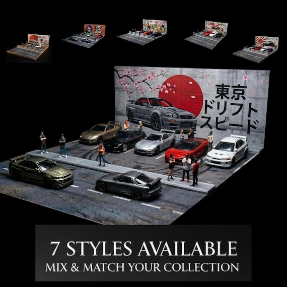 Tokyo Street JDM Diorama – 1/64 Scale Garage Display - Etsy