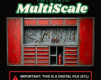 Archivos STL de gabinete de garaje industrial: archivos de impresión 3D para dioramas multiescala
