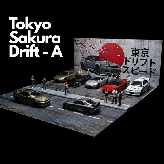 Tokyo Street JDM Diorama – 1/64 Scale Garage Display - Etsy