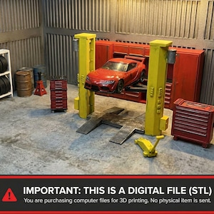 Custom 1/64 Scale Diorama RC Equipment Pack STL Files - Model Car Tools