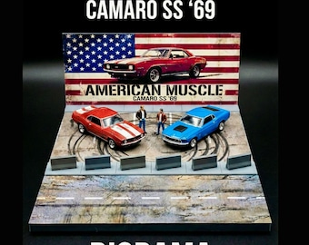 1/64 Scale American Muscle Diorama | Mustang Garage Display Base