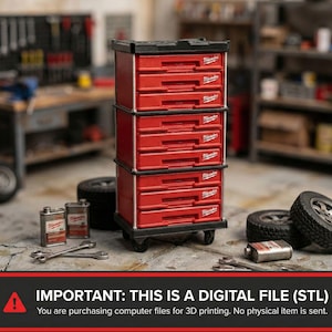 Professional Garage Tool Box Set - Multi-Scale (1/10, 1/18, 1/24)