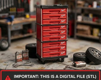 Caja de herramientas profesional para garaje - Multiescala (1/10, 1/18, 1/24)