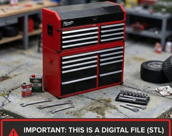 Caja de herramientas para mecánico a escala múltiple (1/10, 1/18, 1/24)