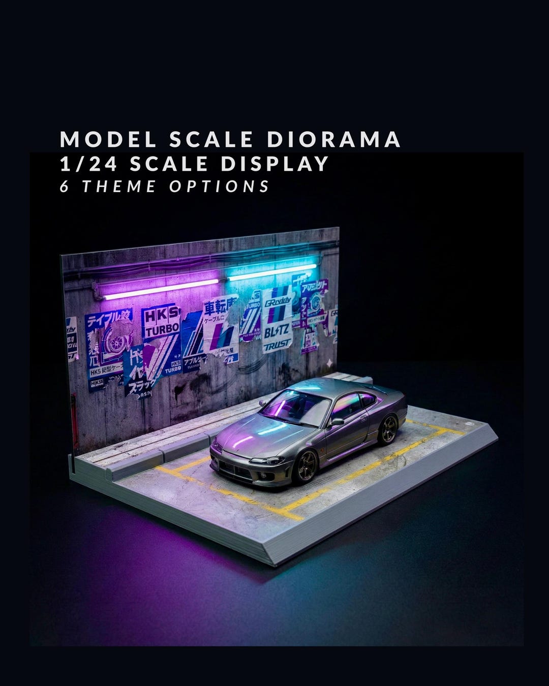 1/24 Scale JDM Garage Diorama, Diecast Car Display - Etsy