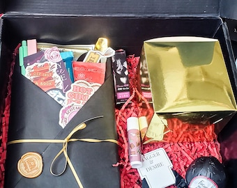 October Romance Blind Date with a Book Box, Candle & Self-Care Gift Set