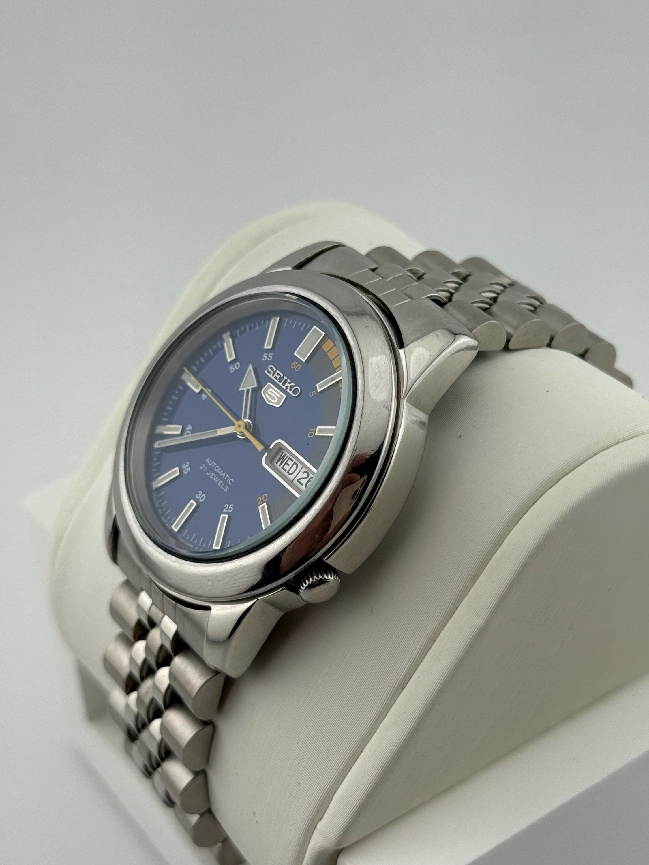 希少【SEIKO5】セイコービンテージレーシングダイヤルブルー
