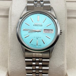 Vintage Seiko 5 Automatic 6309 Sky Blue  Dial Men’s Wristwatch